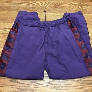 Samii Ryan Purple Roses Nylon Track Pants size Large